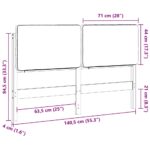 vidaXL Čalúnené čelo postele s čelnou doskou Hnedá a čierna 135 cm – Obrázok 13