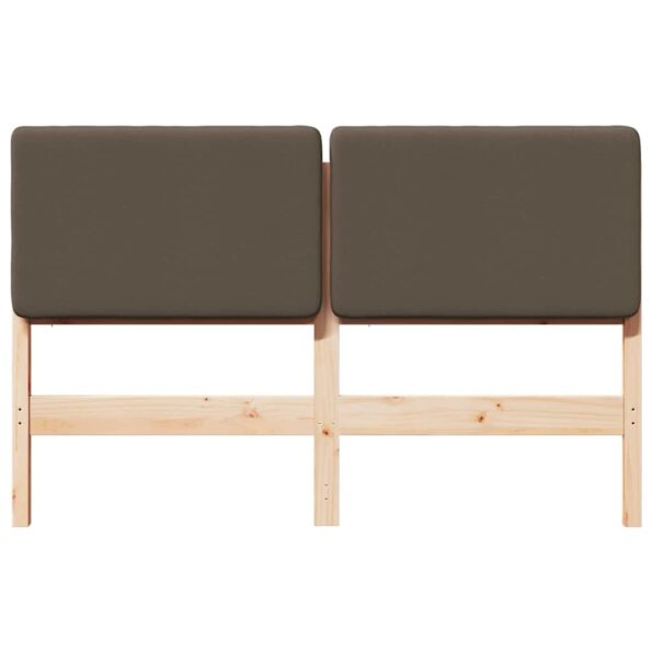 vidaXL Čalúnené čelo postele s čelnou doskou Hnedá a taupe 135 cm – Obrázok 4