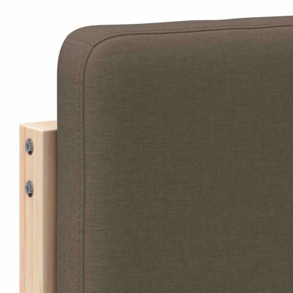 vidaXL Čalúnené čelo postele s čelnou doskou Hnedá a taupe 135 cm – Obrázok 9