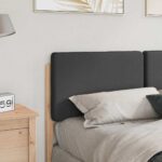 vidaXL Čalúnené čelo postele s čelnou doskou Hnedá a tmavošedá 120 cm – Obrázok 3