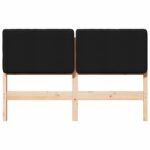 vidaXL Čalúnené čelo postele s čelnou doskou Hnedá a čierna 120 cm – Obrázok 4