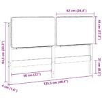 vidaXL Čalúnené čelo postele s čelnou doskou Hnedá a taupe 120 cm – Obrázok 13
