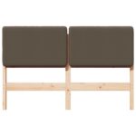 vidaXL Čalúnené čelo postele s čelnou doskou Hnedá a taupe 120 cm – Obrázok 4