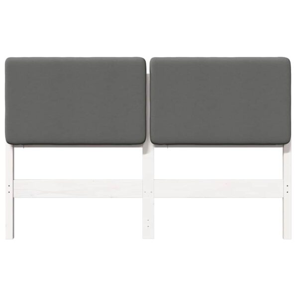 vidaXL Čalúnené čelo postele Biela a svetlo šedá 120 cm – Obrázok 4