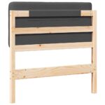 vidaXL Čalúnené čelo postele s čelnou doskou Hnedá a tmavošedá 100 cm – Obrázok 6