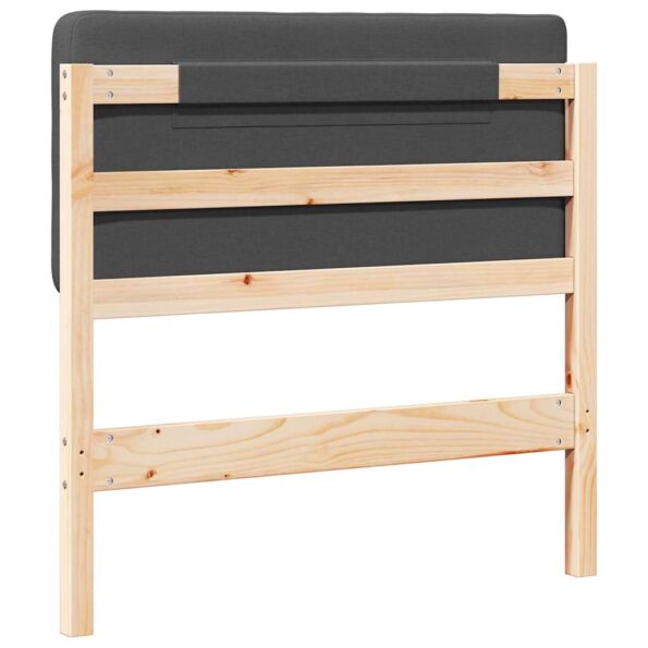 vidaXL Čalúnené čelo postele s čelnou doskou Hnedá a tmavošedá 90 cm – Obrázok 6