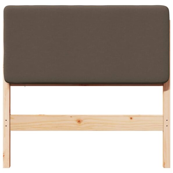 vidaXL Čalúnené čelo postele s čelnou doskou Hnedá a taupe 90 cm – Obrázok 4