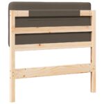 vidaXL Čalúnené čelo postele s čelnou doskou Hnedá a taupe 90 cm – Obrázok 6