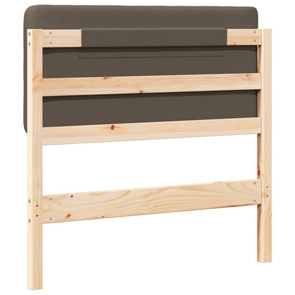 vidaXL Čalúnené čelo postele s čelnou doskou Hnedá a taupe 90 cm – Obrázok 6
