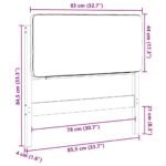 vidaXL Čalúnené čelo postele s čelnou doskou Hnedá a čierna 80 cm – Obrázok 13