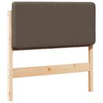 vidaXL Čalúnené čelo postele s čelnou doskou Hnedá a taupe 80 cm – Obrázok 2