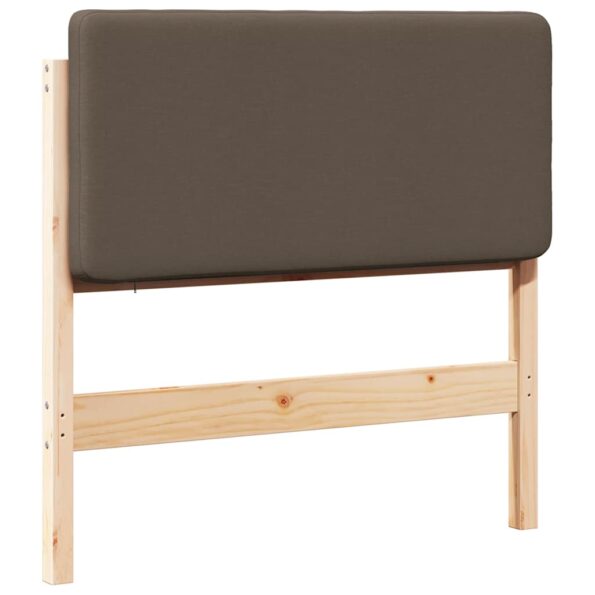 vidaXL Čalúnené čelo postele s čelnou doskou Hnedá a taupe 80 cm – Obrázok 2