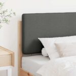 vidaXL Čalúnené čelo postele s čelnou doskou Hnedá a svetlosivá 75 cm – Obrázok 3