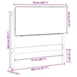 vidaXL Čalúnené čelo postele s čelnou doskou Hnedá a čierna 75 cm – Obrázok 13