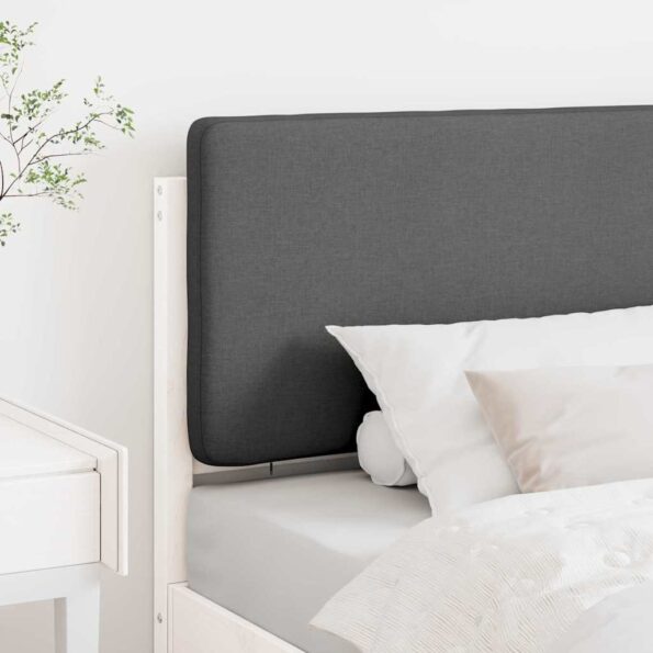 vidaXL Čalúnené čelo postele s čelnou doskou Biela a svetlo šedá 75 cm – Obrázok 3