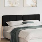 vidaXL Čalúnené čelo postele s čelnou doskou Hnedá a čierna 200 cm