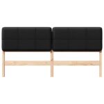 vidaXL Čalúnené čelo postele s čelnou doskou Hnedá a čierna 200 cm – Obrázok 4