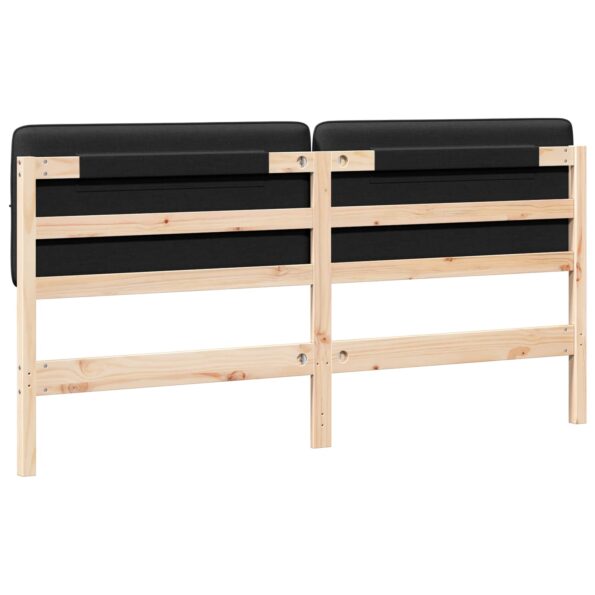 vidaXL Čalúnené čelo postele s čelnou doskou Hnedá a čierna 200 cm – Obrázok 6