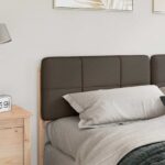 vidaXL Čalúnené čelo postele s čelnou doskou Hnedá a taupe 200 cm – Obrázok 3
