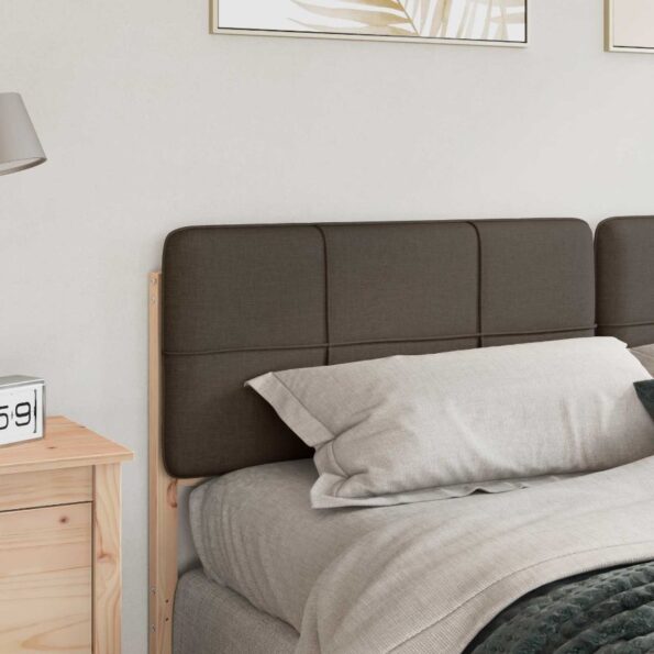 vidaXL Čalúnené čelo postele s čelnou doskou Hnedá a taupe 200 cm – Obrázok 3