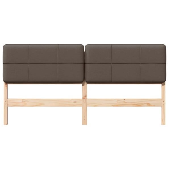 vidaXL Čalúnené čelo postele s čelnou doskou Hnedá a taupe 200 cm – Obrázok 4