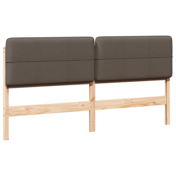 vidaXL Čalúnené čelo postele s čelnou doskou Hnedá a taupe 180 cm – Obrázok 2