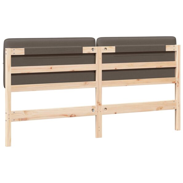 vidaXL Čalúnené čelo postele s čelnou doskou Hnedá a taupe 180 cm – Obrázok 6