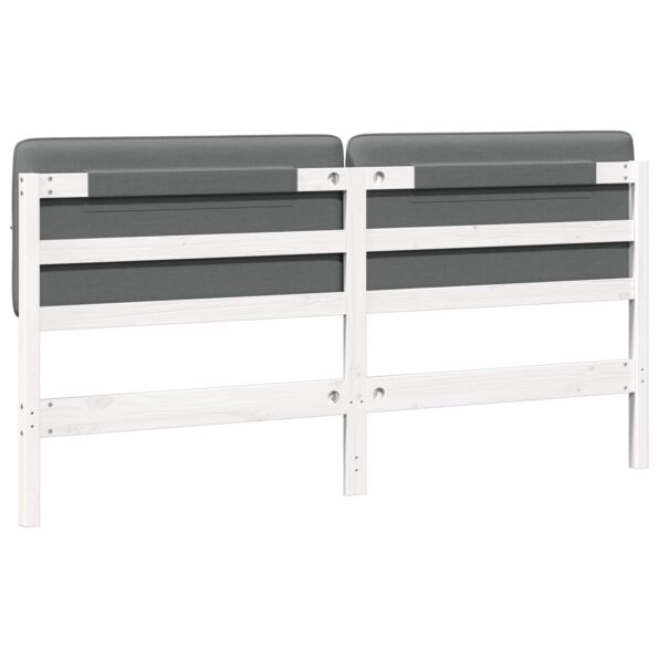 vidaXL Čalúnené čelo postele Biela a svetlo šedá 180 cm – Obrázok 6