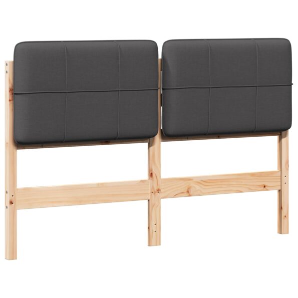 vidaXL Čalúnené čelo postele s čelnou doskou Hnedá a tmavošedá 160 cm – Obrázok 2