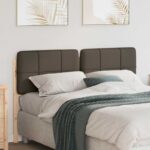 vidaXL Čalúnené čelo postele s čelnou doskou Hnedá a taupe 160 cm