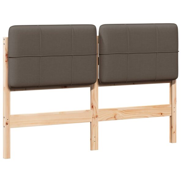 vidaXL Čalúnené čelo postele s čelnou doskou Hnedá a taupe 160 cm – Obrázok 2