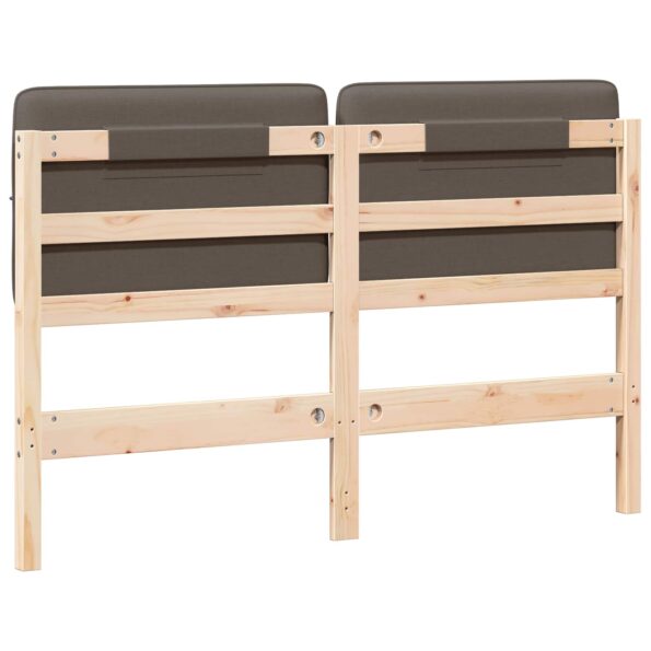 vidaXL Čalúnené čelo postele s čelnou doskou Hnedá a taupe 160 cm – Obrázok 6