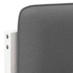 vidaXL Čalúnené čelo postele Biela a svetlo šedá 160 cm – Obrázok 9