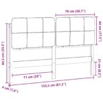 vidaXL Čalúnené čelo postele s čelnou doskou Hnedá a čierna 150 cm – Obrázok 13