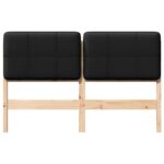 vidaXL Čalúnené čelo postele s čelnou doskou Hnedá a čierna 150 cm – Obrázok 4