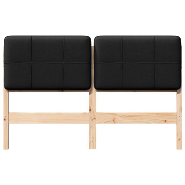 vidaXL Čalúnené čelo postele s čelnou doskou Hnedá a čierna 150 cm – Obrázok 4