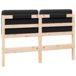 vidaXL Čalúnené čelo postele s čelnou doskou Hnedá a čierna 150 cm – Obrázok 6