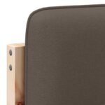 vidaXL Čalúnené čelo postele s čelnou doskou Hnedá a taupe 150 cm – Obrázok 9