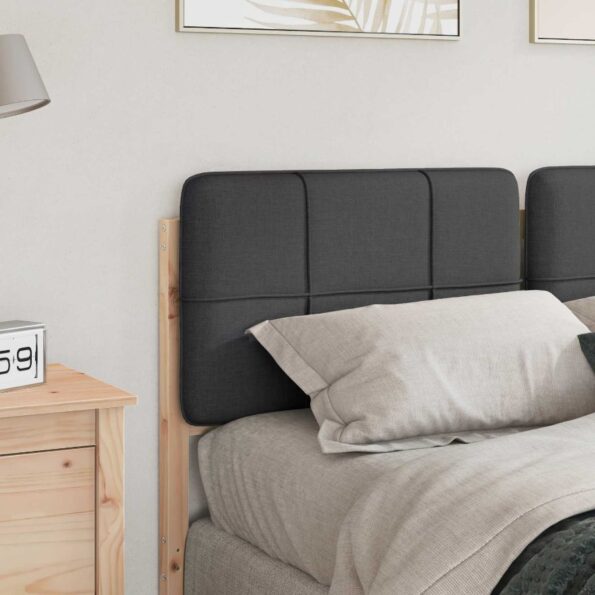 vidaXL Čalúnené čelo postele s čelnou doskou Hnedá a tmavošedá 140 cm – Obrázok 3