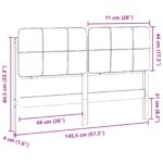 vidaXL Čalúnené čelo postele s čelnou doskou Hnedá a taupe 140 cm – Obrázok 13