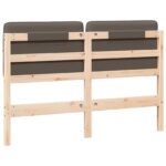 vidaXL Čalúnené čelo postele s čelnou doskou Hnedá a taupe 140 cm – Obrázok 6