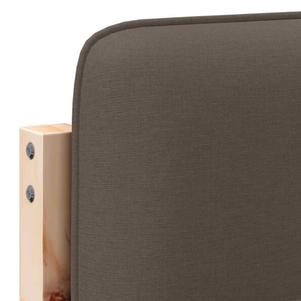 vidaXL Čalúnené čelo postele s čelnou doskou Hnedá a taupe 140 cm – Obrázok 9