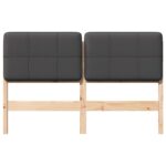 vidaXL Čalúnené čelo postele s čelnou doskou Hnedá a tmavošedá 135 cm – Obrázok 4