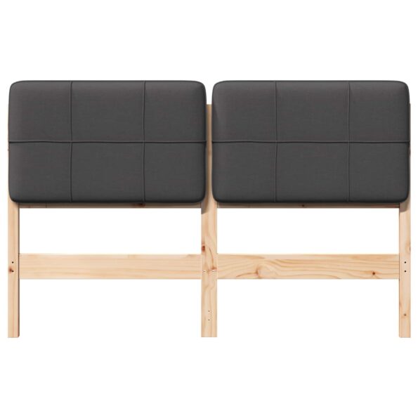 vidaXL Čalúnené čelo postele s čelnou doskou Hnedá a tmavošedá 135 cm – Obrázok 4
