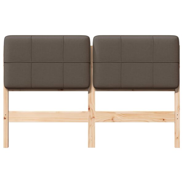 vidaXL Čalúnené čelo postele s čelnou doskou Hnedá a taupe 135 cm – Obrázok 4