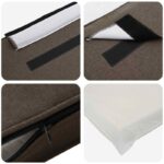 vidaXL Čalúnené čelo postele s čelnou doskou Hnedá a taupe 135 cm – Obrázok 7