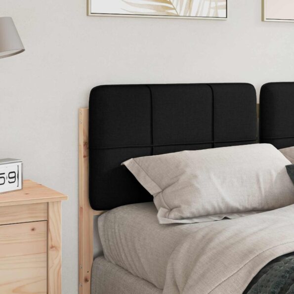 vidaXL Čalúnené čelo postele s čelnou doskou Hnedá a čierna 120 cm – Obrázok 3