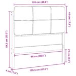 vidaXL Čalúnené čelo postele s čelnou doskou Hnedá a tmavošedá 100 cm – Obrázok 13