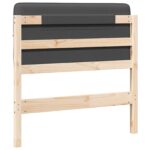 vidaXL Čalúnené čelo postele s čelnou doskou Hnedá a tmavošedá 100 cm – Obrázok 6