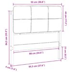vidaXL Čalúnené čelo postele s čelnou doskou Hnedá a svetlosivá 90 cm – Obrázok 13